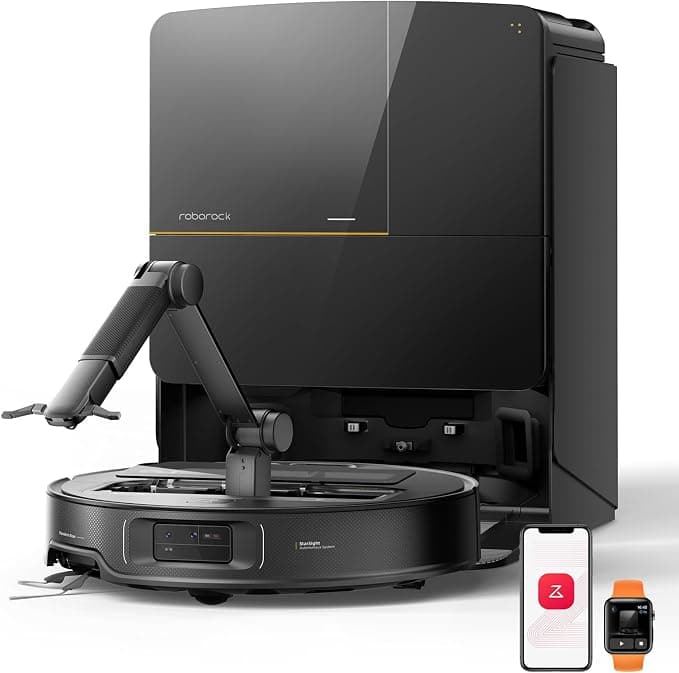 roborock Saros Z70 Robot Aspirateur 22 000Pa, Bras Mécanique OmniGrip, Châssis AdaptiLift, FlexiArm Riser, Système Autonome StarSight 2.0, Station Multifonctionnelle 4.0, 7,98cm Ultra-mince, APP/Vocal : Amazon.fr: Cuisine et MaisonBadge de l’indice de rép