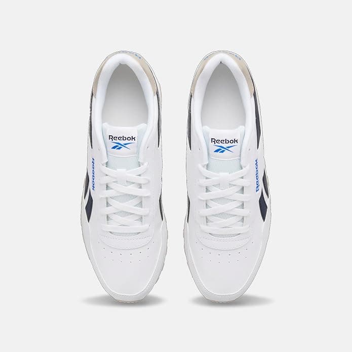 Reebok Rewind Run Baskets Unisexes, Blanches, Bleu Marine, Taille 40,5 UE, White White Vector Navy, 